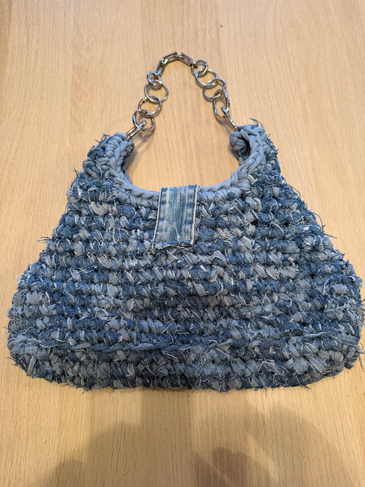 Lindy Denim Crochet Bag