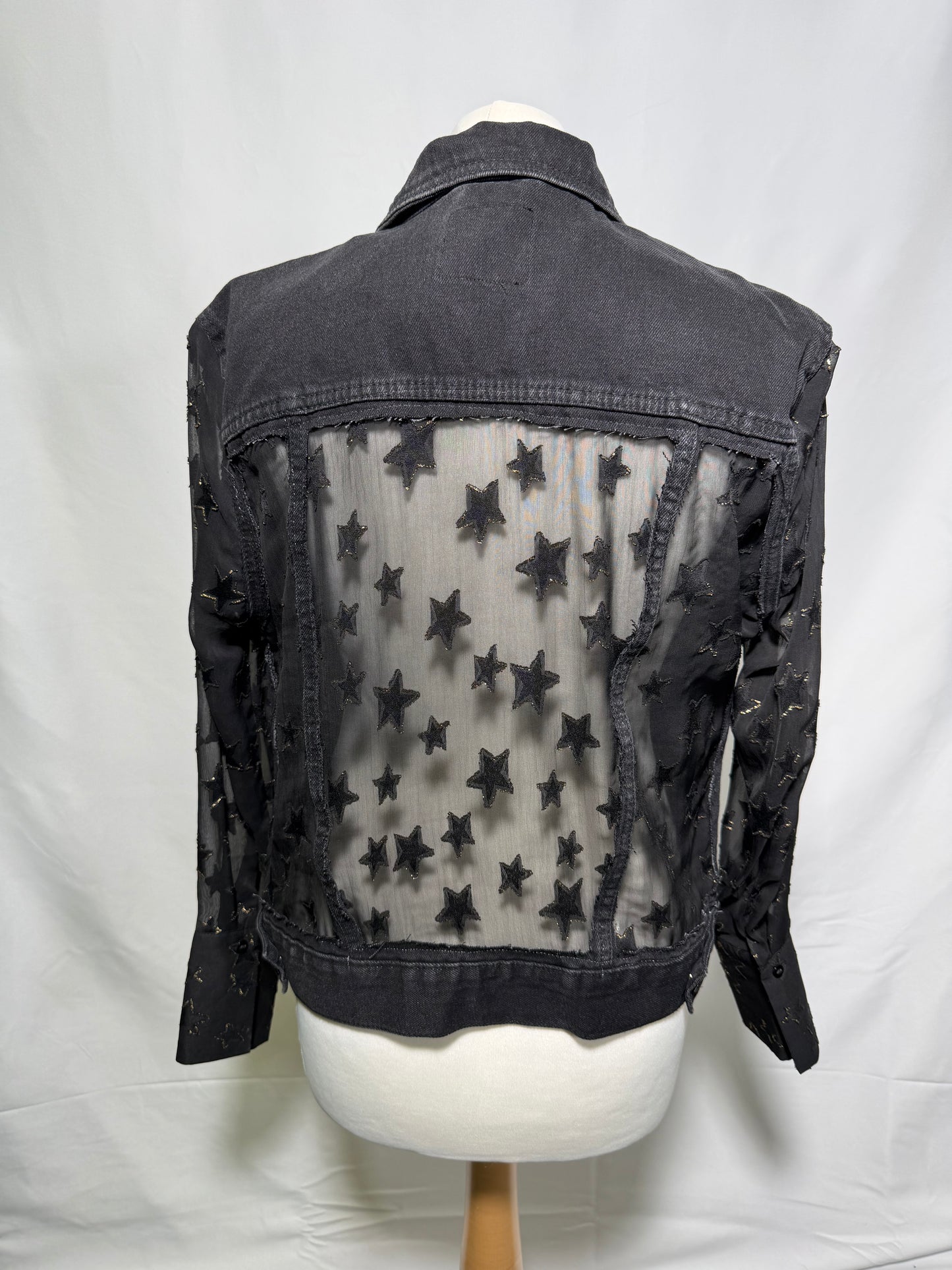 Starry Black Denim Jacket