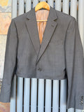 Cropped cinch waist blazer