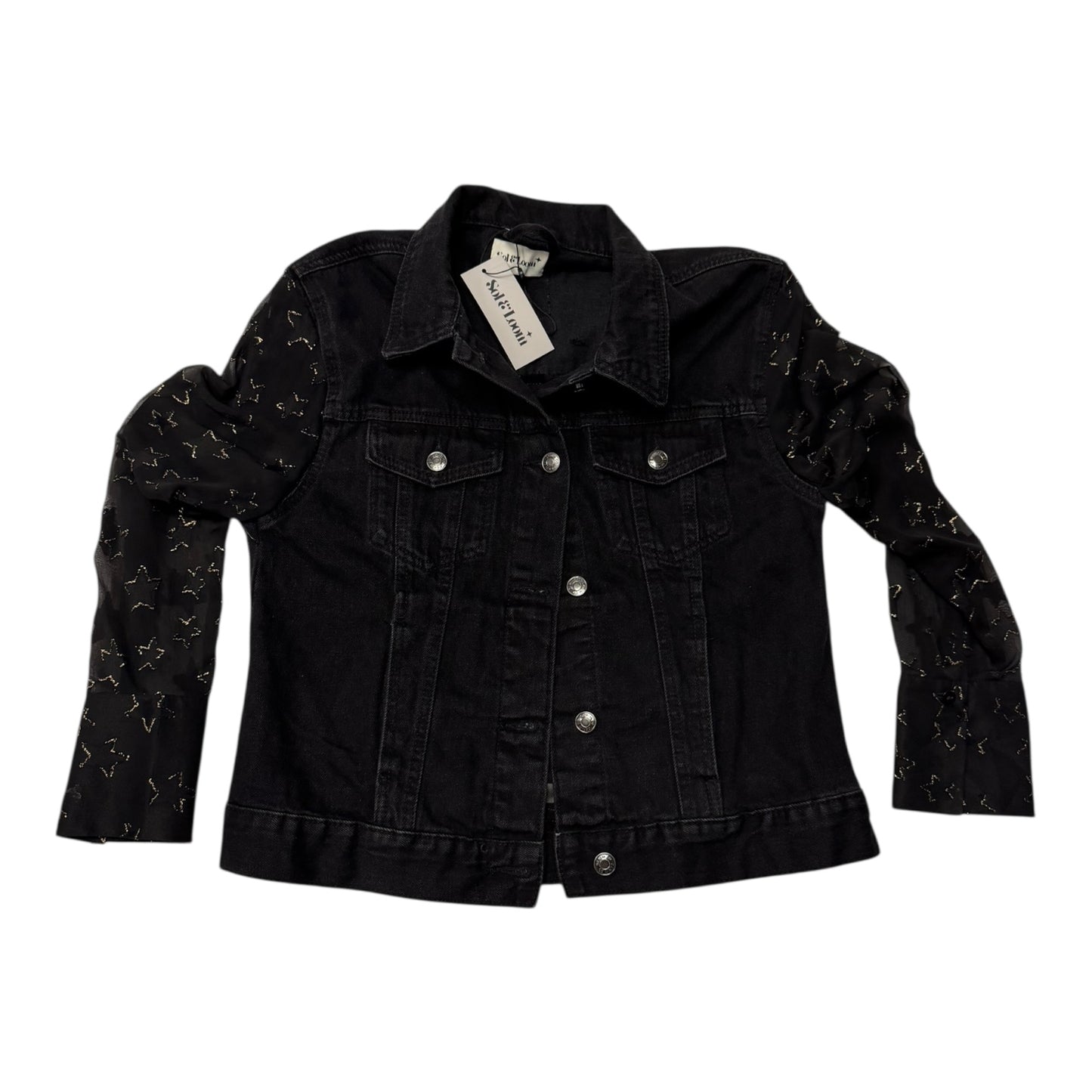 Starry Black Denim Jacket