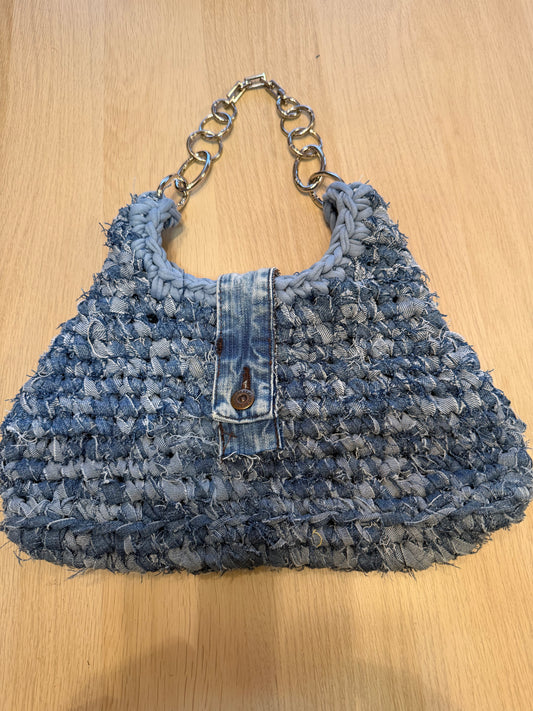 Lindy Denim Crochet Bag