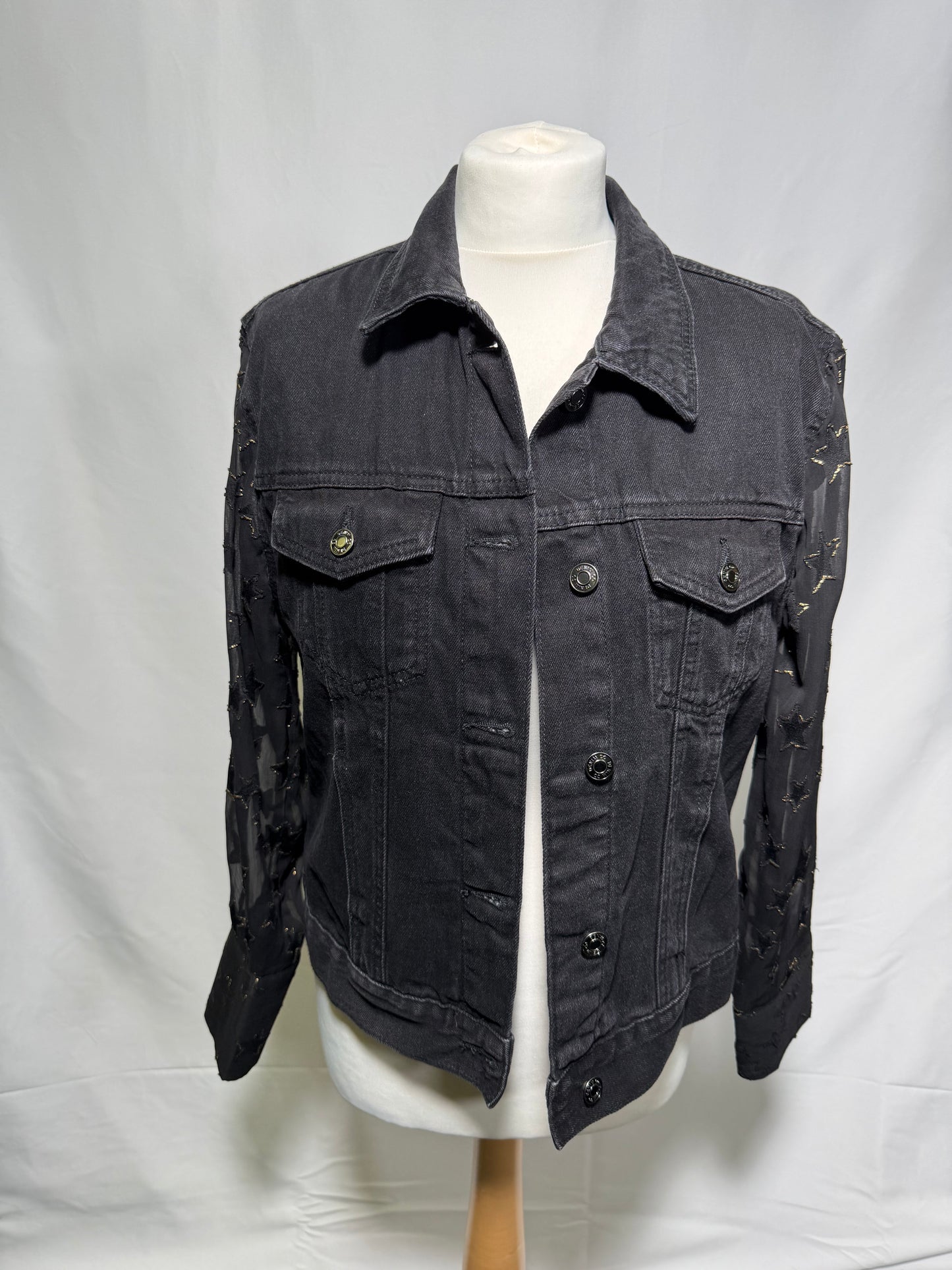 Starry Black Denim Jacket