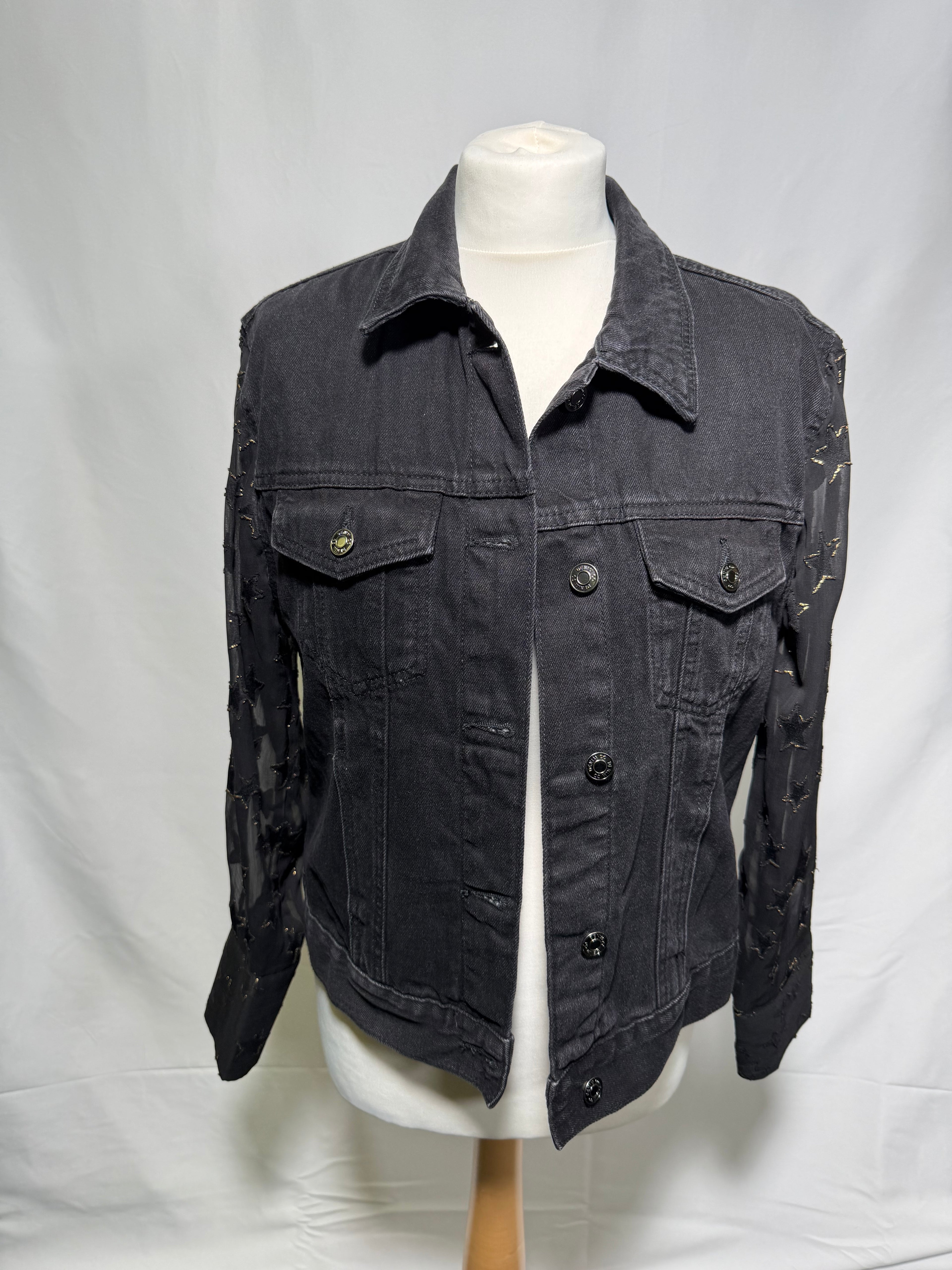 Starry Black Denim Jacket