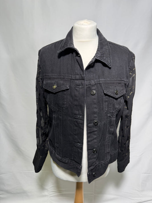 Starry Black Denim Jacket